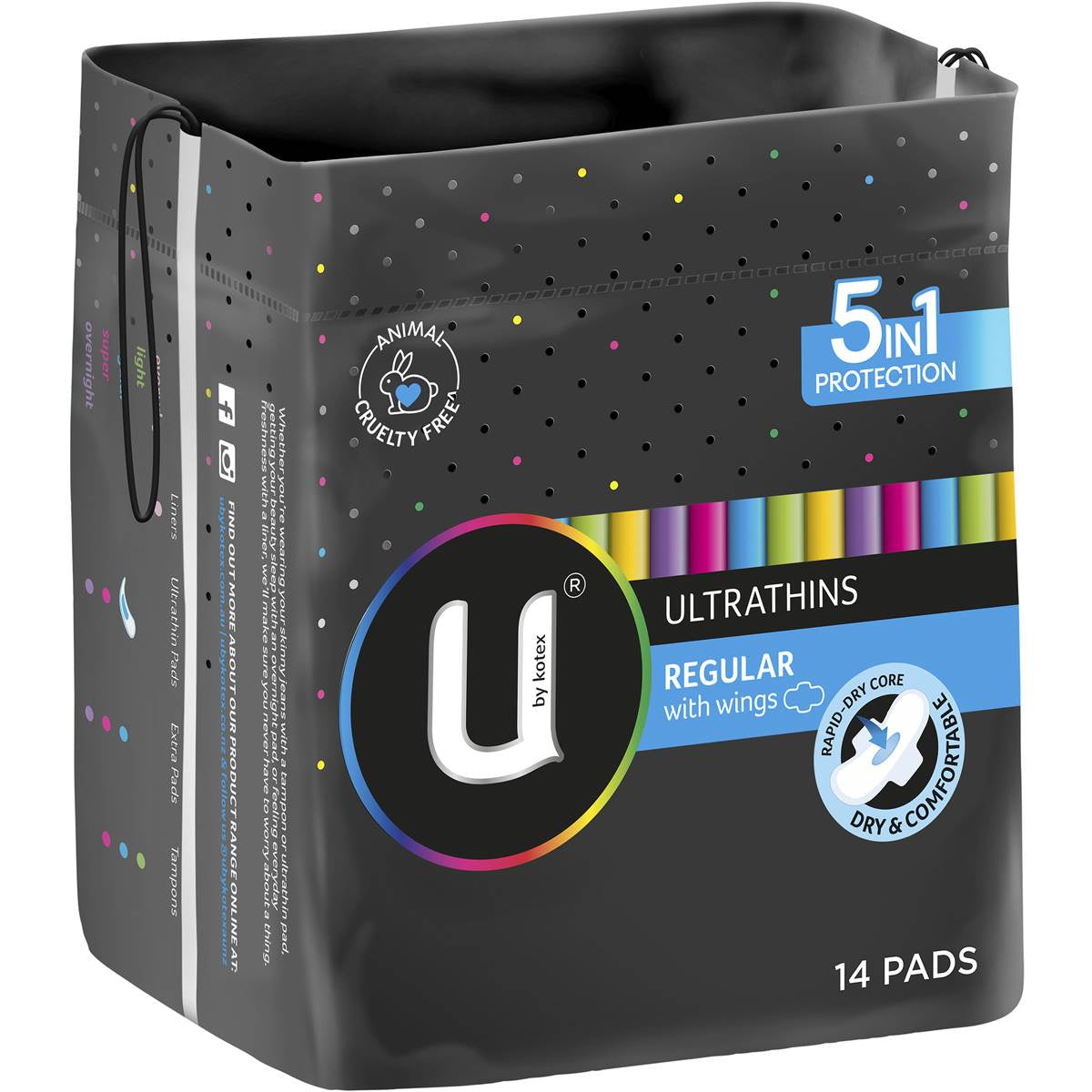 U by Kotex Ultrathins Regular with Wings 14 pack