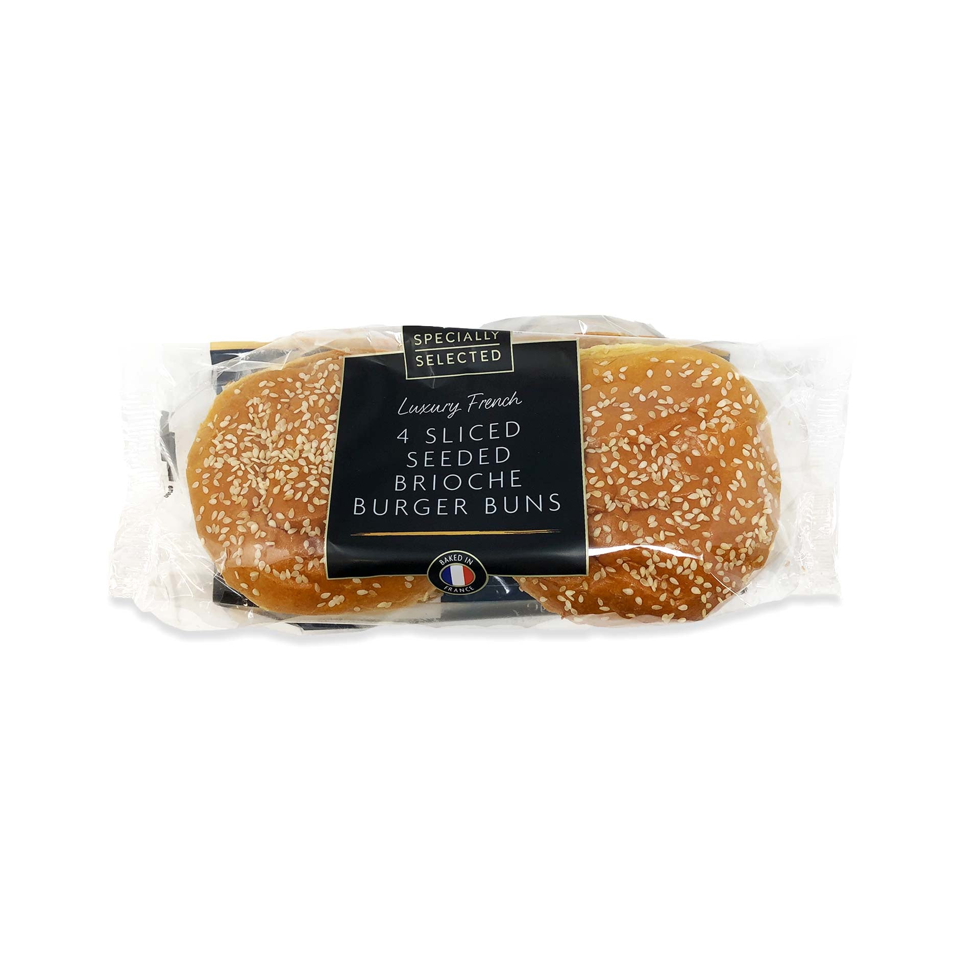 Specially Selected Brioche Burger 4 Buns with Sesame Seeds