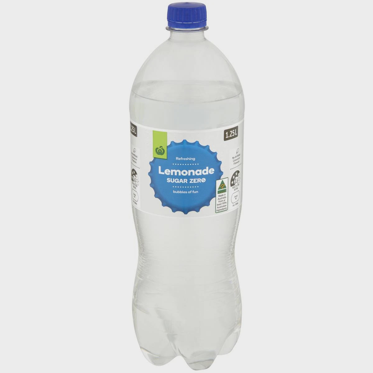 Woolworths Lemonade Sugar Free 1.25L