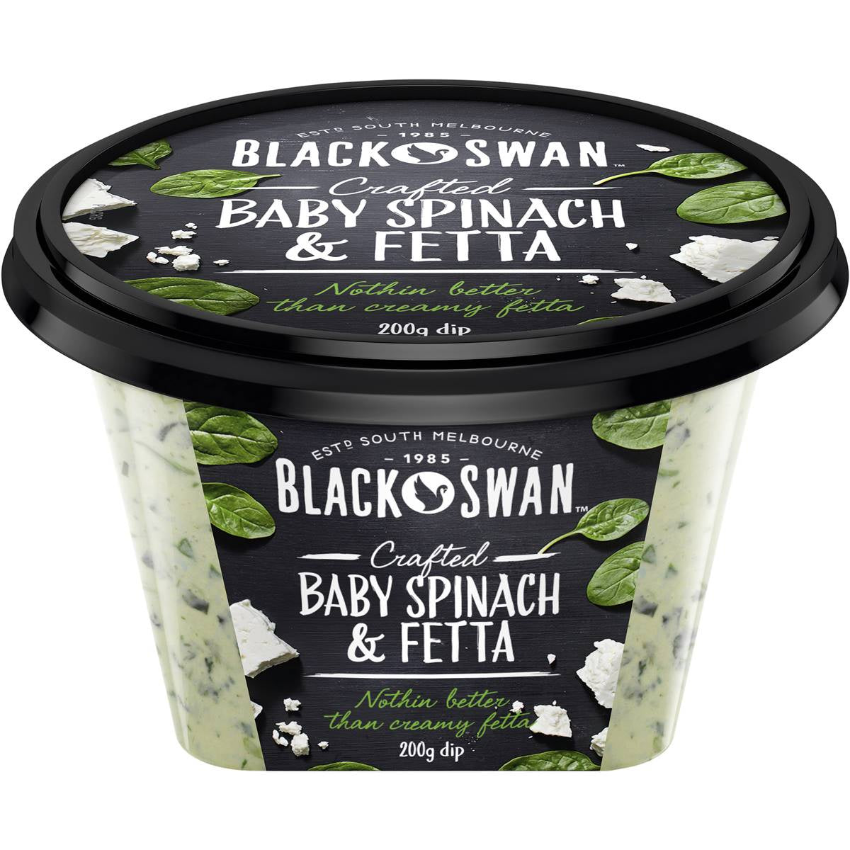 Black Swan Crafted Baby Spinach and Fetta Dip 200g