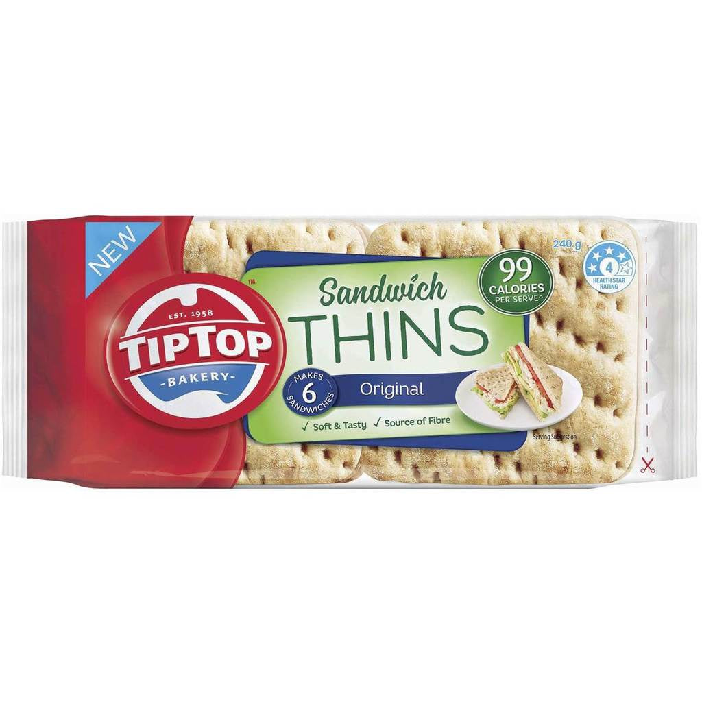 Tip Top Sandwich Thins Original 240g