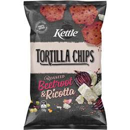 Kettle Tortilla Chips Roasted Beetroot and Ricotta 150g