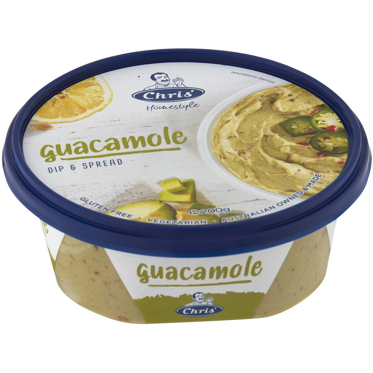 Chris' Homestyle Guacamole Dip and Spread 200g