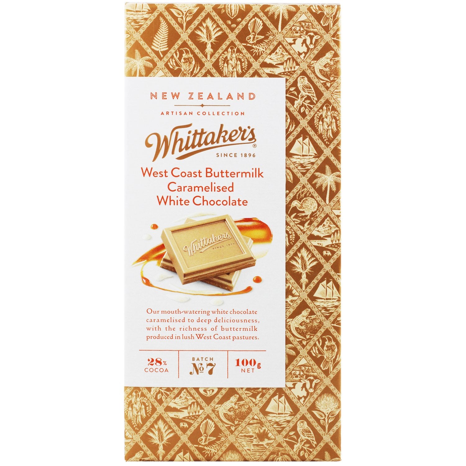 Whittaker's West Coast Buttermilk Carmelised White Chocolate 100g