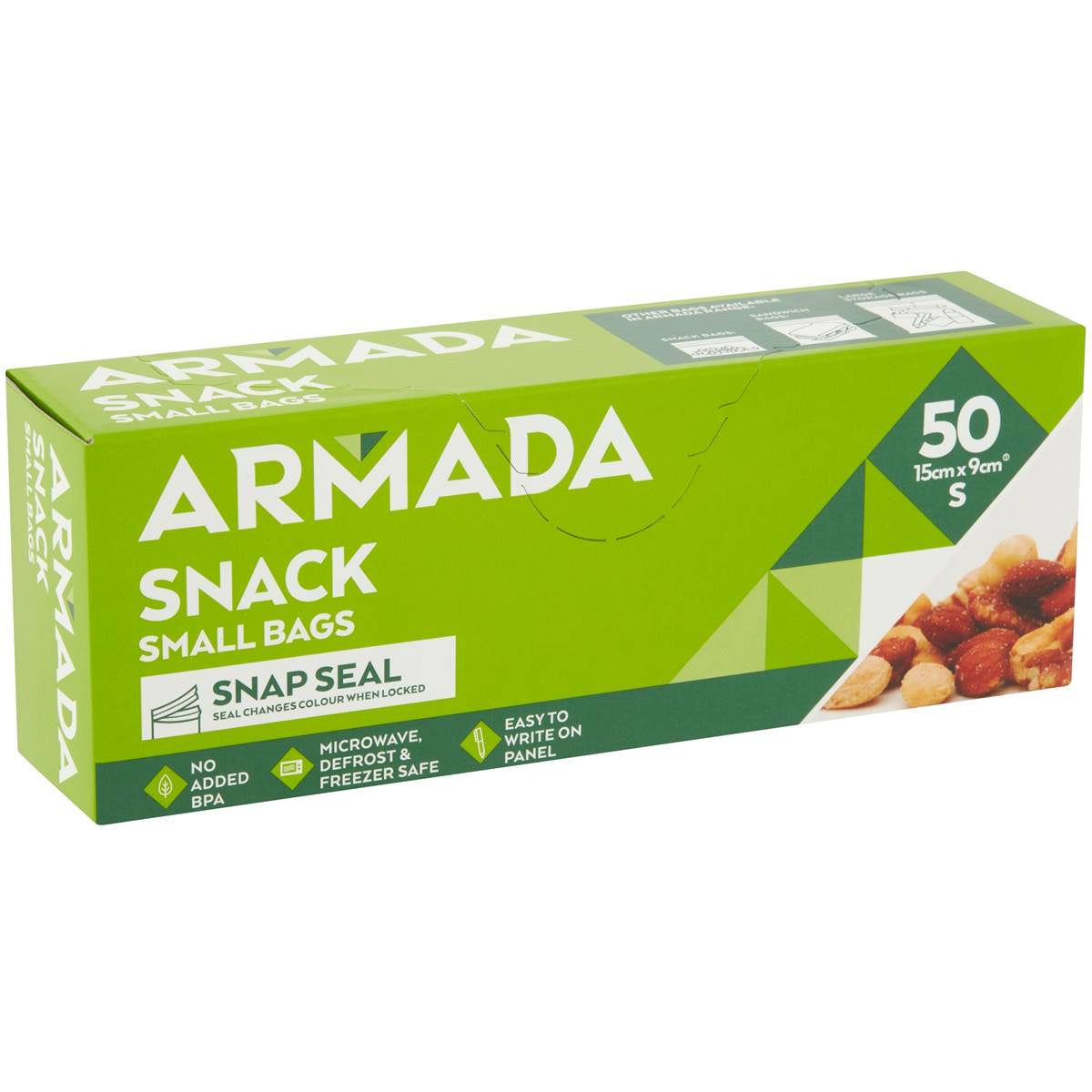 Armada Snack Small Bags Snap Seal 15x9cm 50 pack