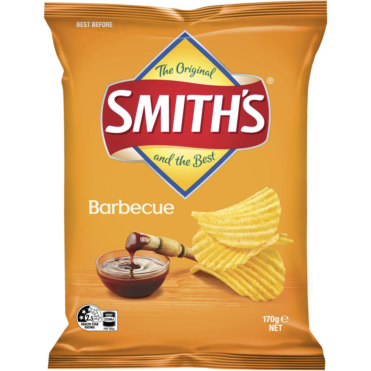 Smith's Crinkle Cut Barbecue 170g