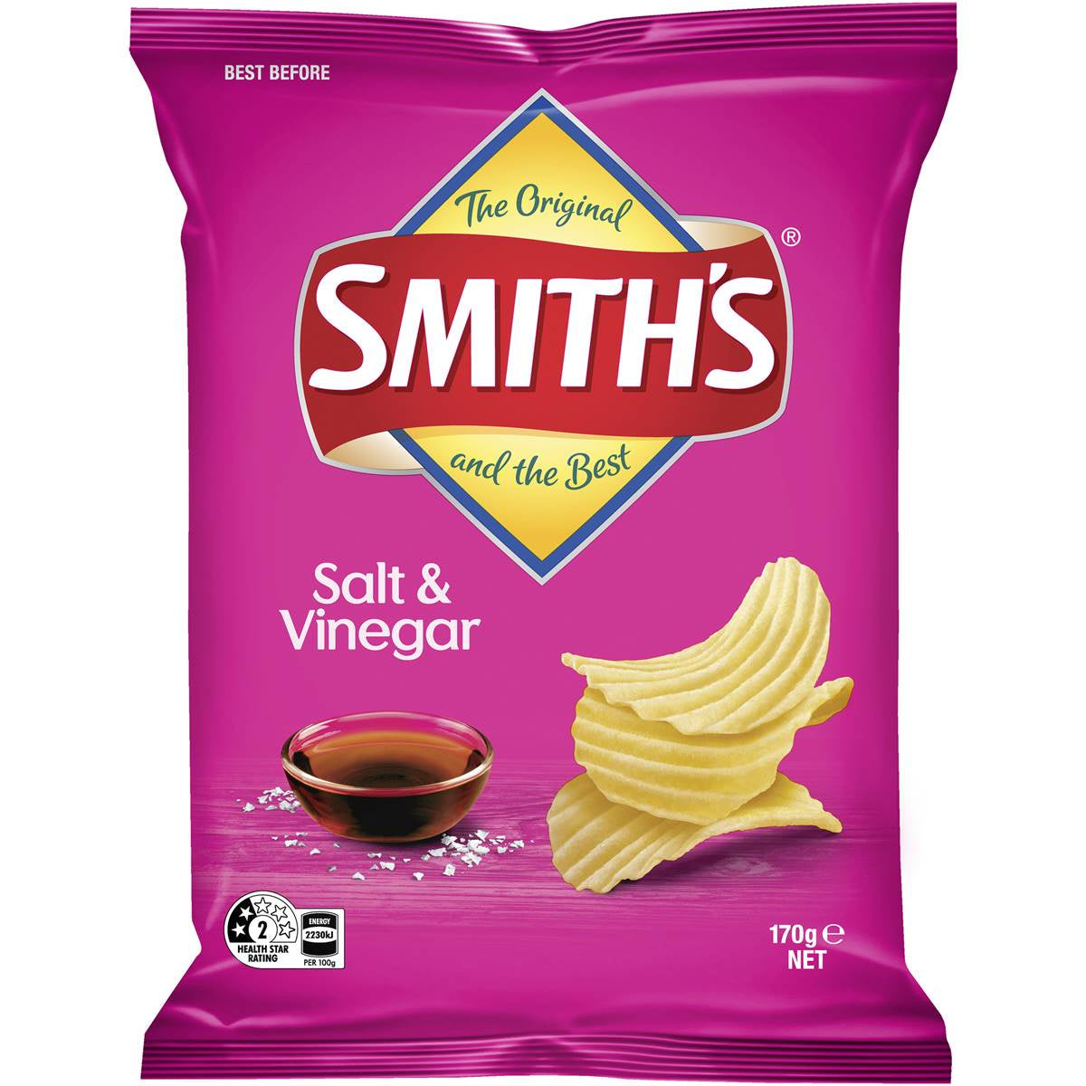 Smiths Crinkle Cut Salt and Vinegar 170g