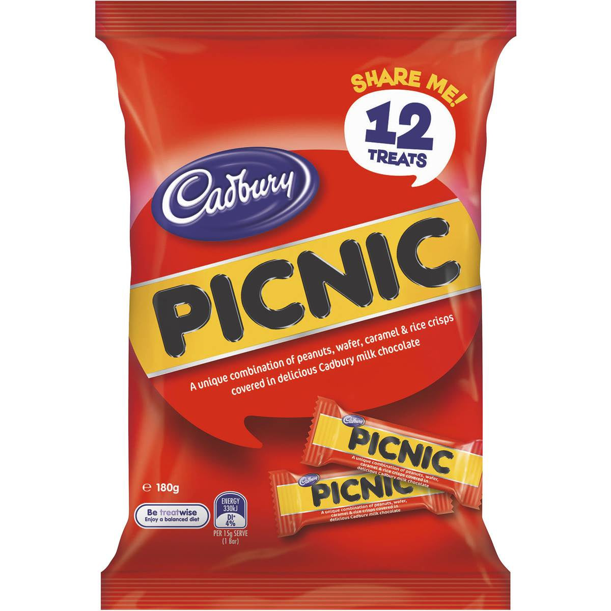 Cadbury Picnic 180g 12 pack