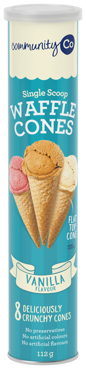 Community Co Single Scoop Waffle Cones 8 pack