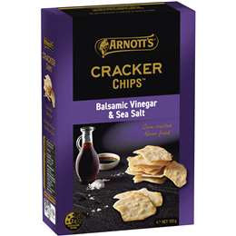 Arnott's Cracker Chips Balsamic Vinegar and Sea Salt 150g