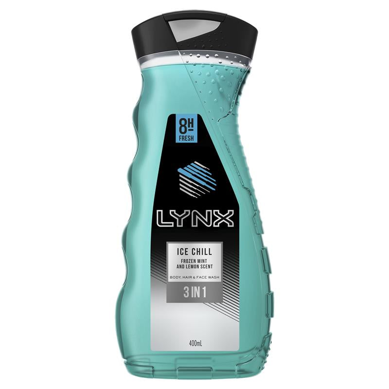 Lynx Body Hair and Face Wash Ice Chill 400mL