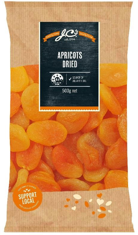 J.C's Apricots Dried 500g