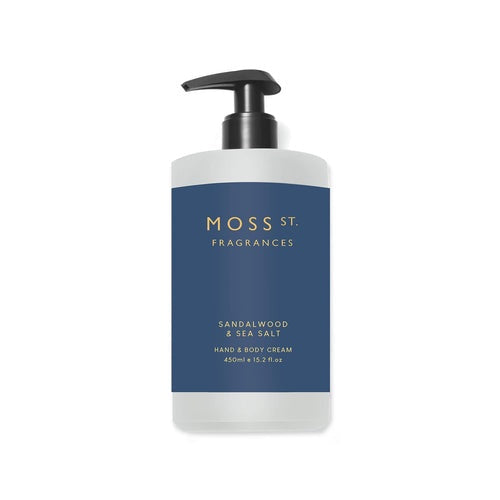 Moss St Hand & Body Cream Sandalwood & Sea Salt 450mL