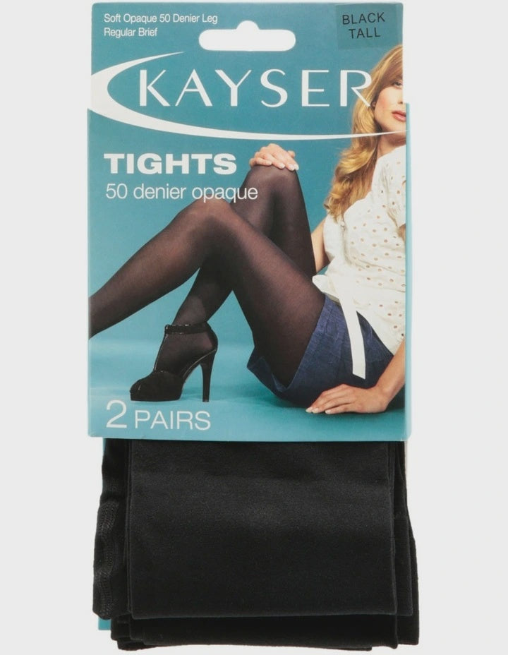 Kayser Tights 50 Denier Opaque Tall 2 pack