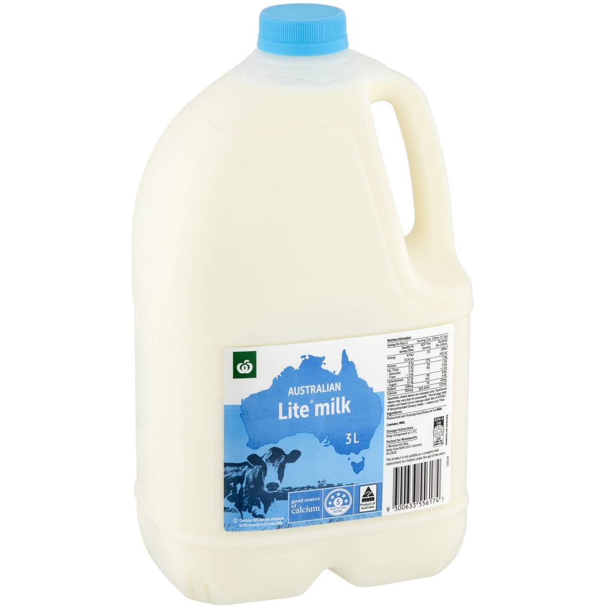 Woolworths DR Lite Milk 3L