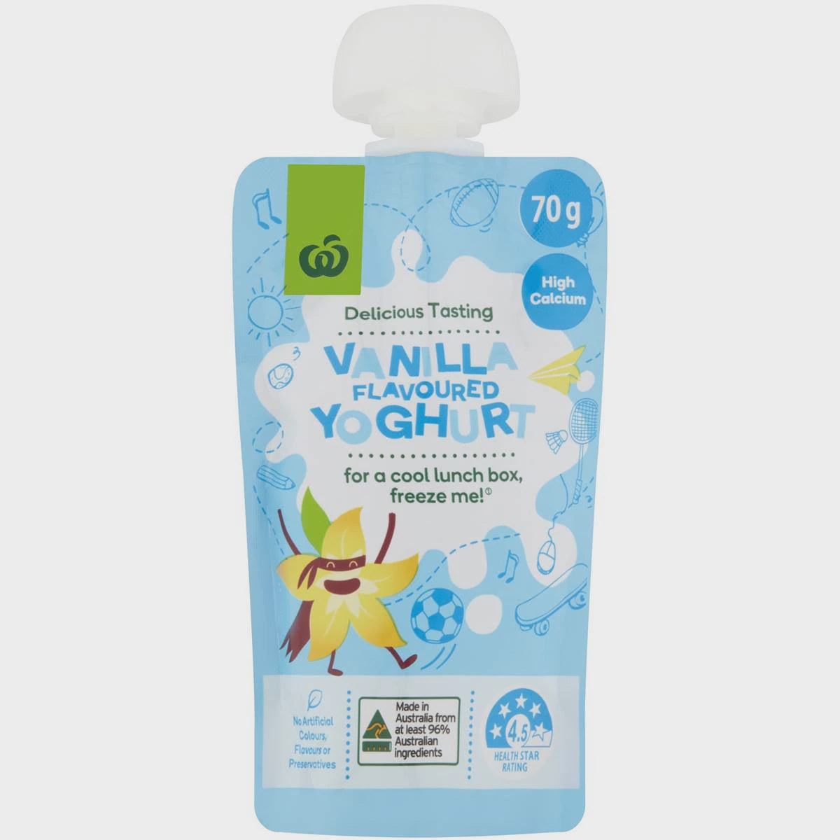 Woolworths Vanilla Yoghurt 70gm