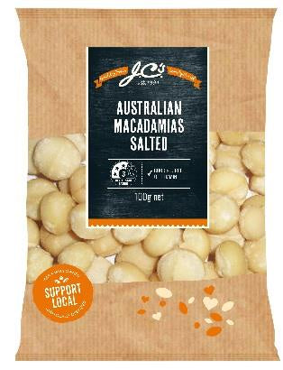 J.C's Australian Macadamias Salted 100g