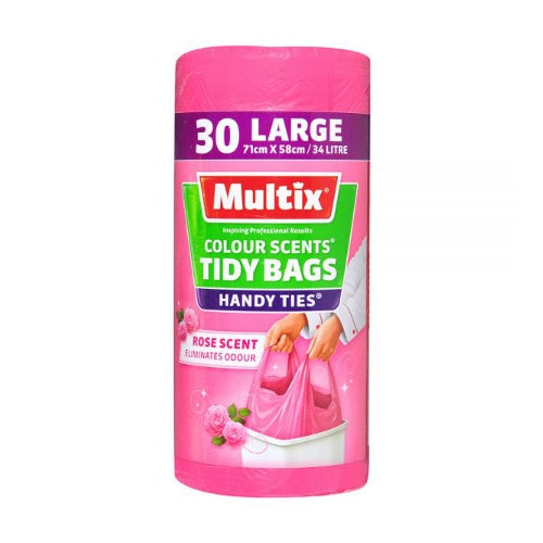 Multix Tidy Bags Rose Scent 34L 30 pack