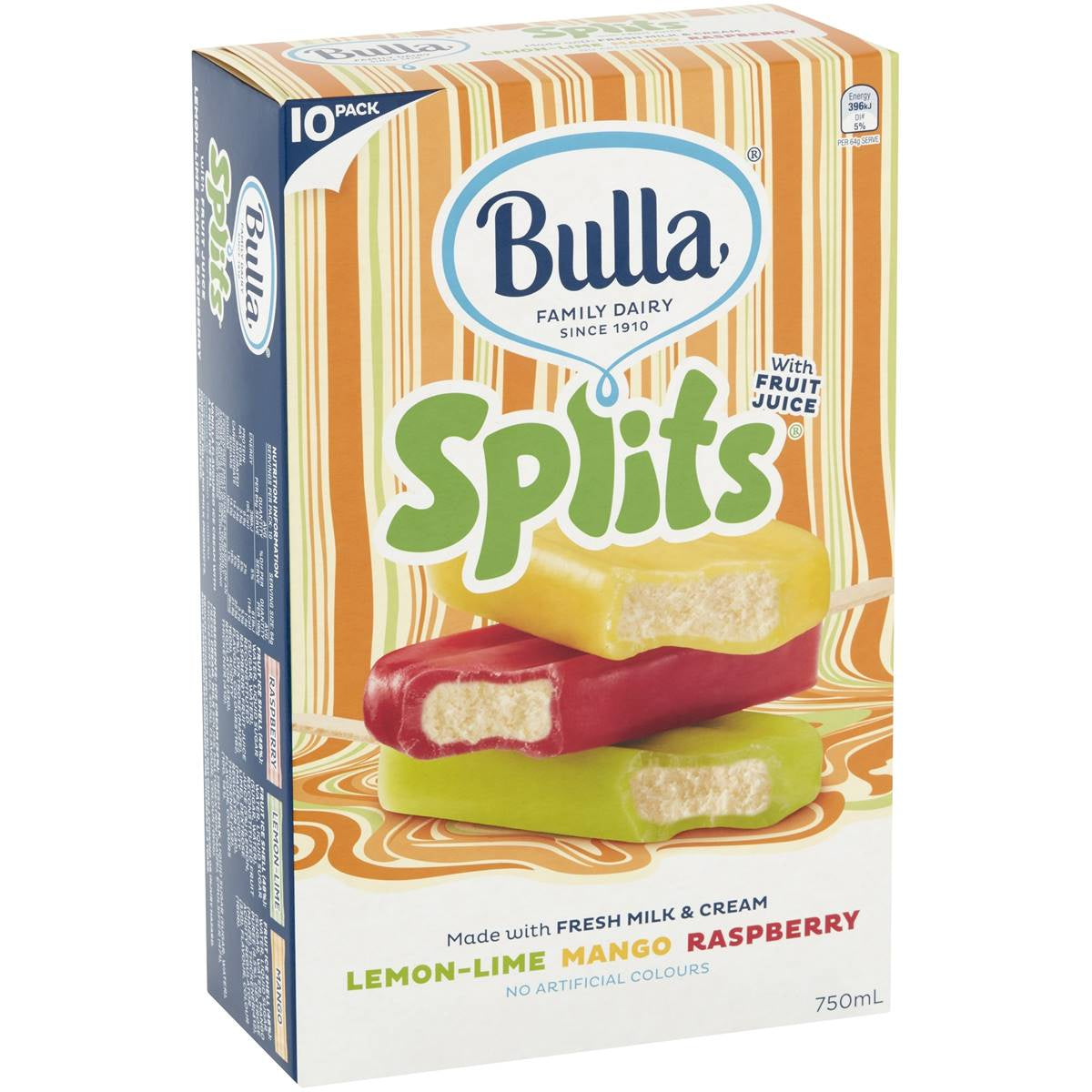 Bulla Splits Lemon-Lime Mango Raspberry 10 pack 750mL