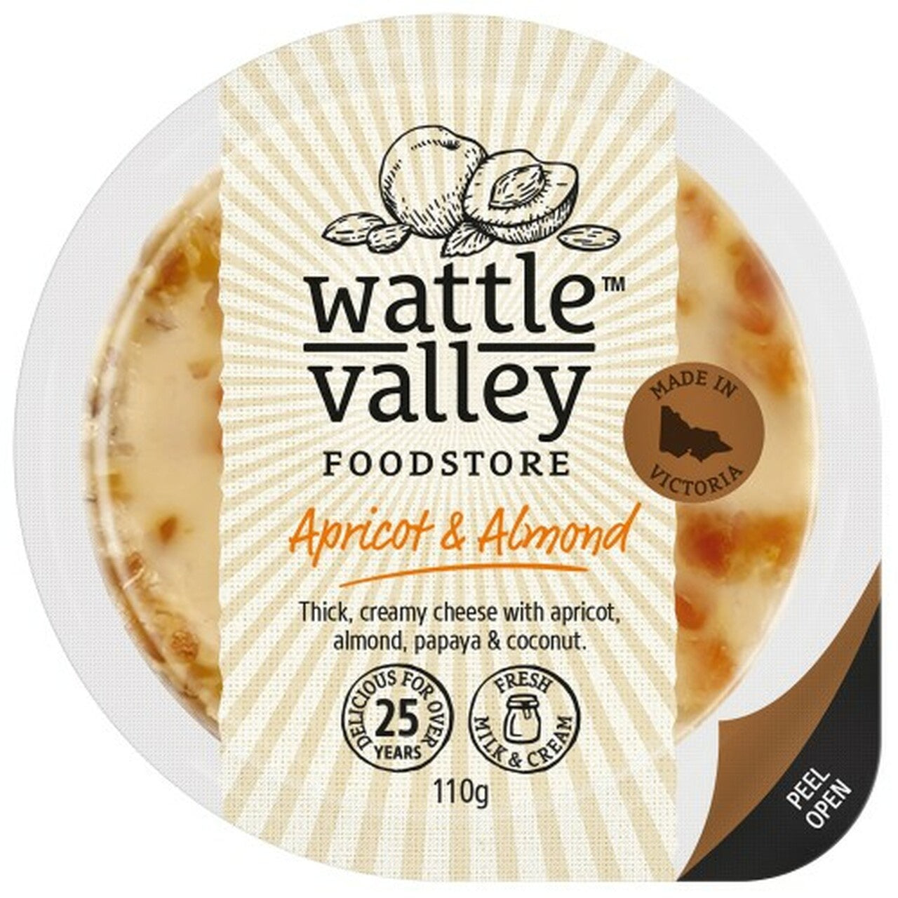 Wattle Valley Apricot and Almond Cheese 110g