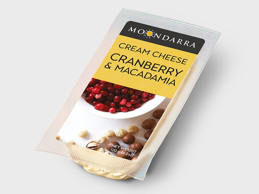 Moondarra Cream Cheese Cranberry and Macadamia 120g