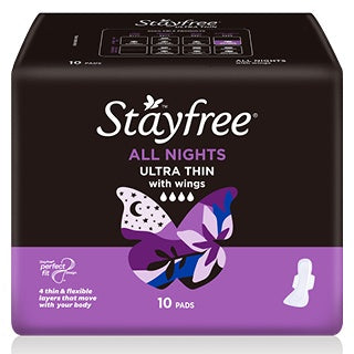 Stayfree Ultra Thin All Nights with Wings 10 pack