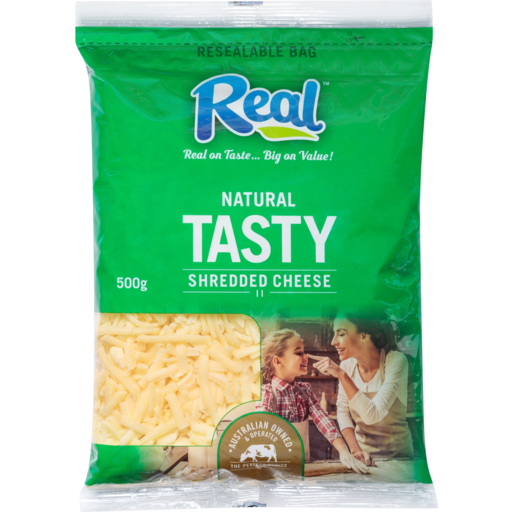 Real Natural Tasty Shredded Cheese 500g