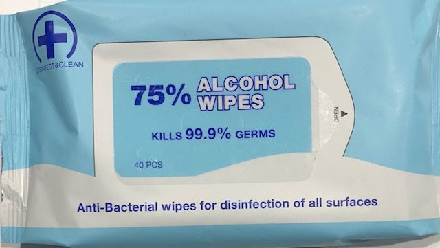 Disinfect and Clean 75% Alcohol Wipes 40 pack