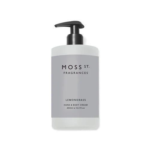 Moss St Hand & Body Cream Lemongrass 450mL