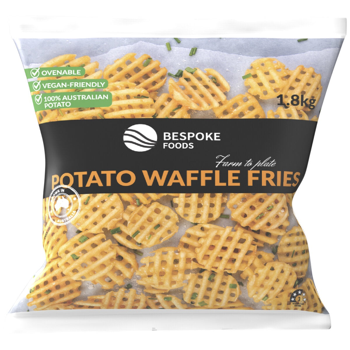 Bespoke Foods Potato Waffle Fries 1.8kg