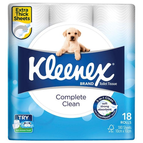 Kleenex Toilet Tissue Clean Ripple 18 rolls