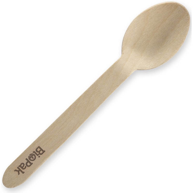 Biopak Wooden Spoons Uncoated 100pack