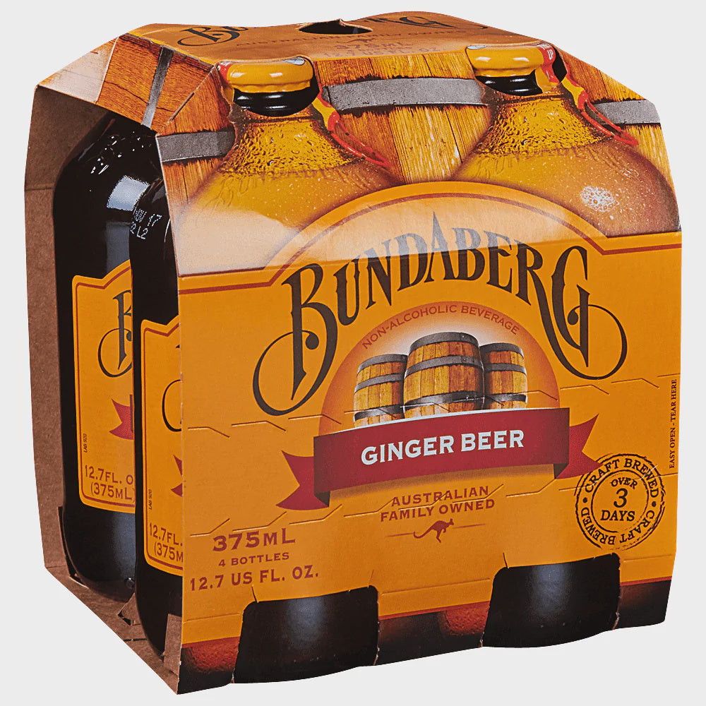 Bundaberg Ginger Beer 375mL 4 pack