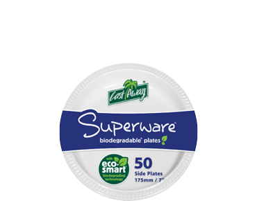 Castaway Superware Plastic Plates 175mm 50 pack