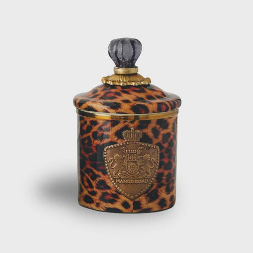 Manor Road Enamel Canister - Leopard