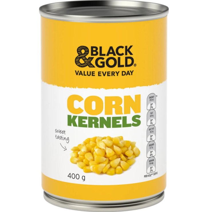 Black & Gold Corn Kernels 400g