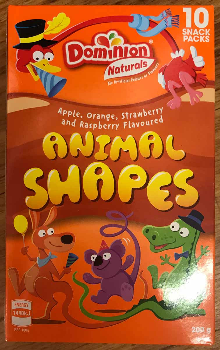 Dominion Naturals Animal Shapes 10 pack 200g