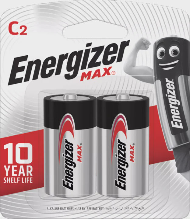 Energizer Max Batteries C 2 Pack