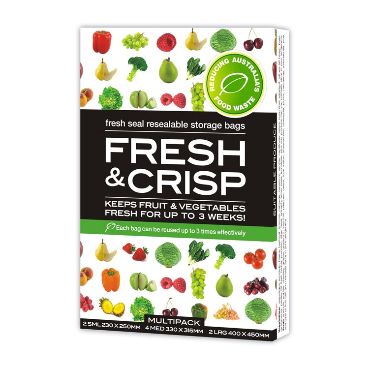 Fresh and Crisp Resealable Storage Bags Multipack