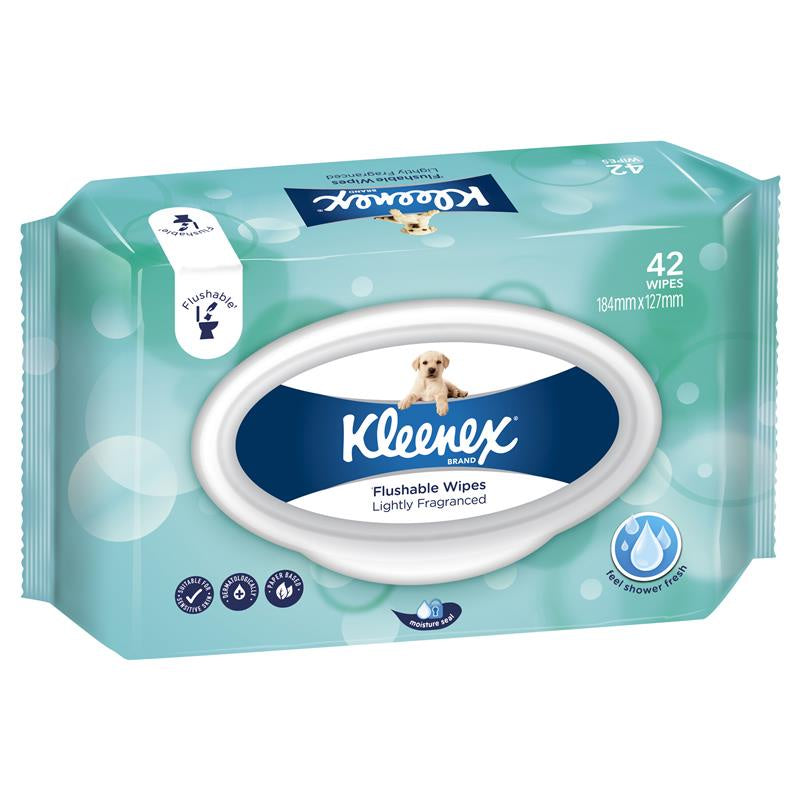 Kleenex Flushable Wipes Lightly Fragranced 42 wipes