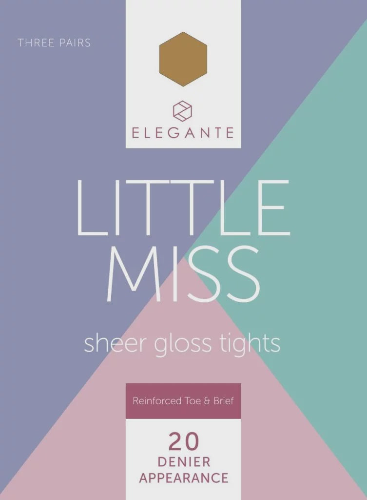 Elegante Little Miss Sheer Gloss Tights Natural 9-10 years