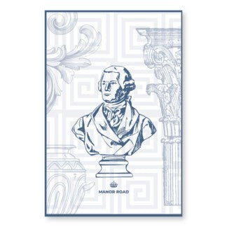 Manor Road Microfibre Tea Towel - Blue Greek