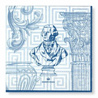 Manor Road Blue Greek Luncheon Napkin 20 pack