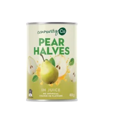 Community & Co Pear Halves In Juice 410g