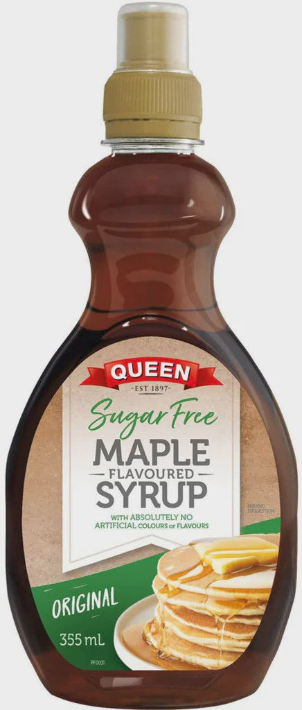 Queen Sugar Free Maple Flavoured  Syrup 355ml