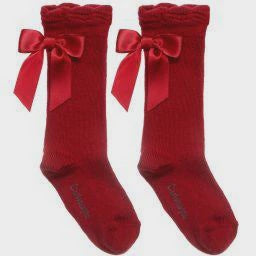 Carlomagno UKG1 Knee High Sock Red Size 3