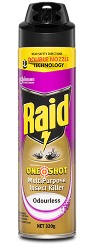 Raid One Shot Multipurpose Insect Killer Spray 320g