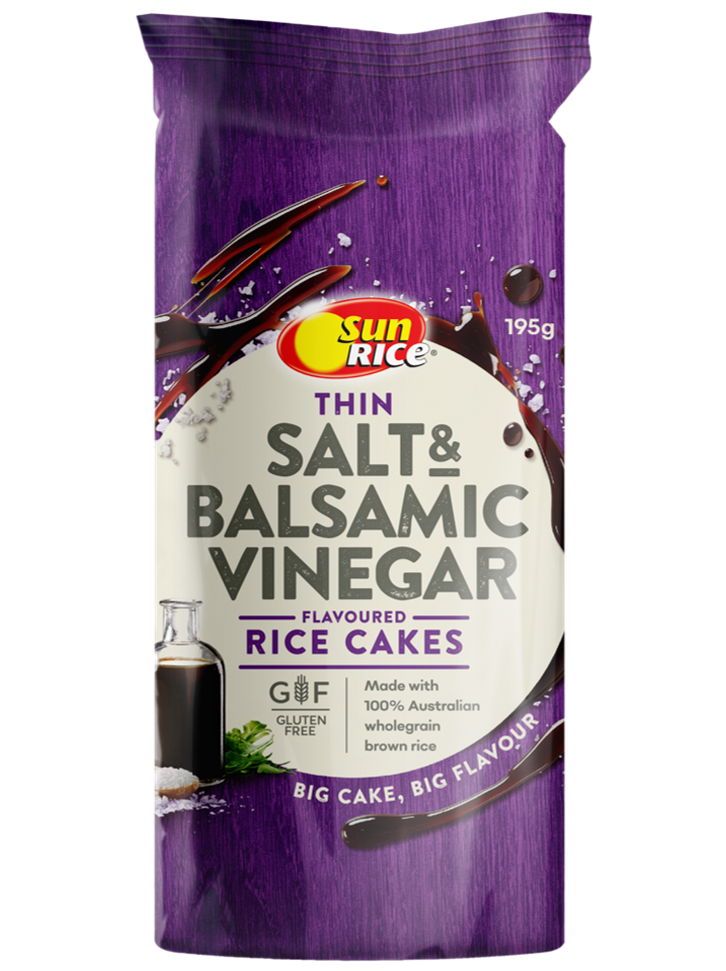 Sun Rice Thin Salt & Balsamic Vinegar Rice Cakes 160g