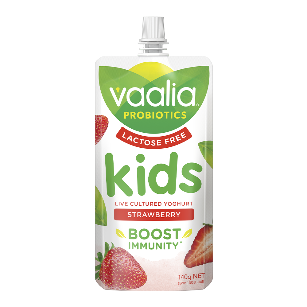 Vaalia Probiotics Lactose Free Strawberry Yoghurt Pouch 140g