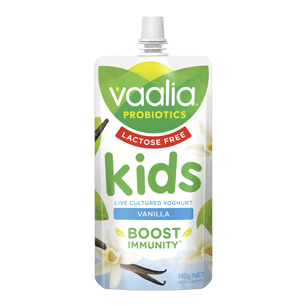 Vaalia Probiotics Lactose Free Vanilla Yoghurt Pouch 140g